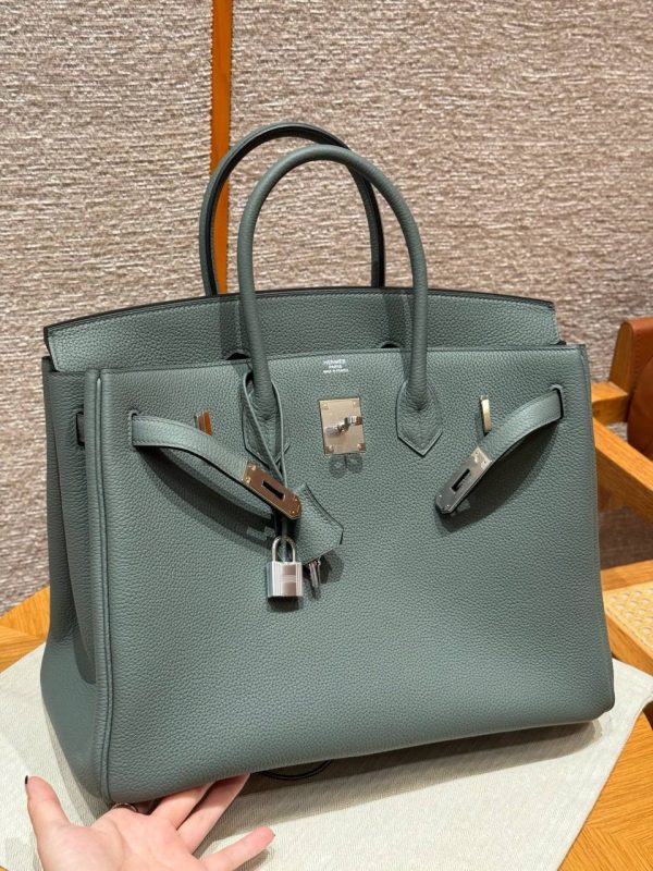Hermès Birkin 30 – Vert Gris (Grey-Green)