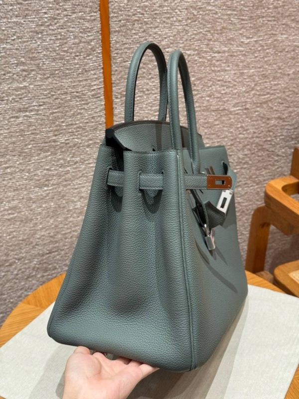 Hermès Birkin 30 – Vert Gris (Grey-Green) - Image 3