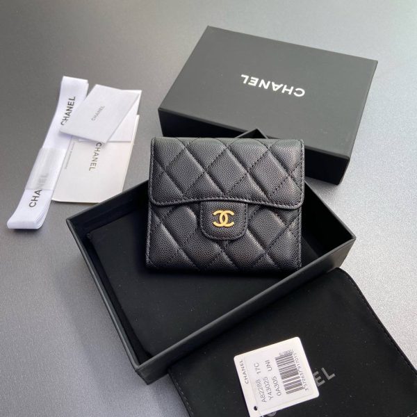 Chanel Small Flap Wallet – Caviar Leather - Image 3